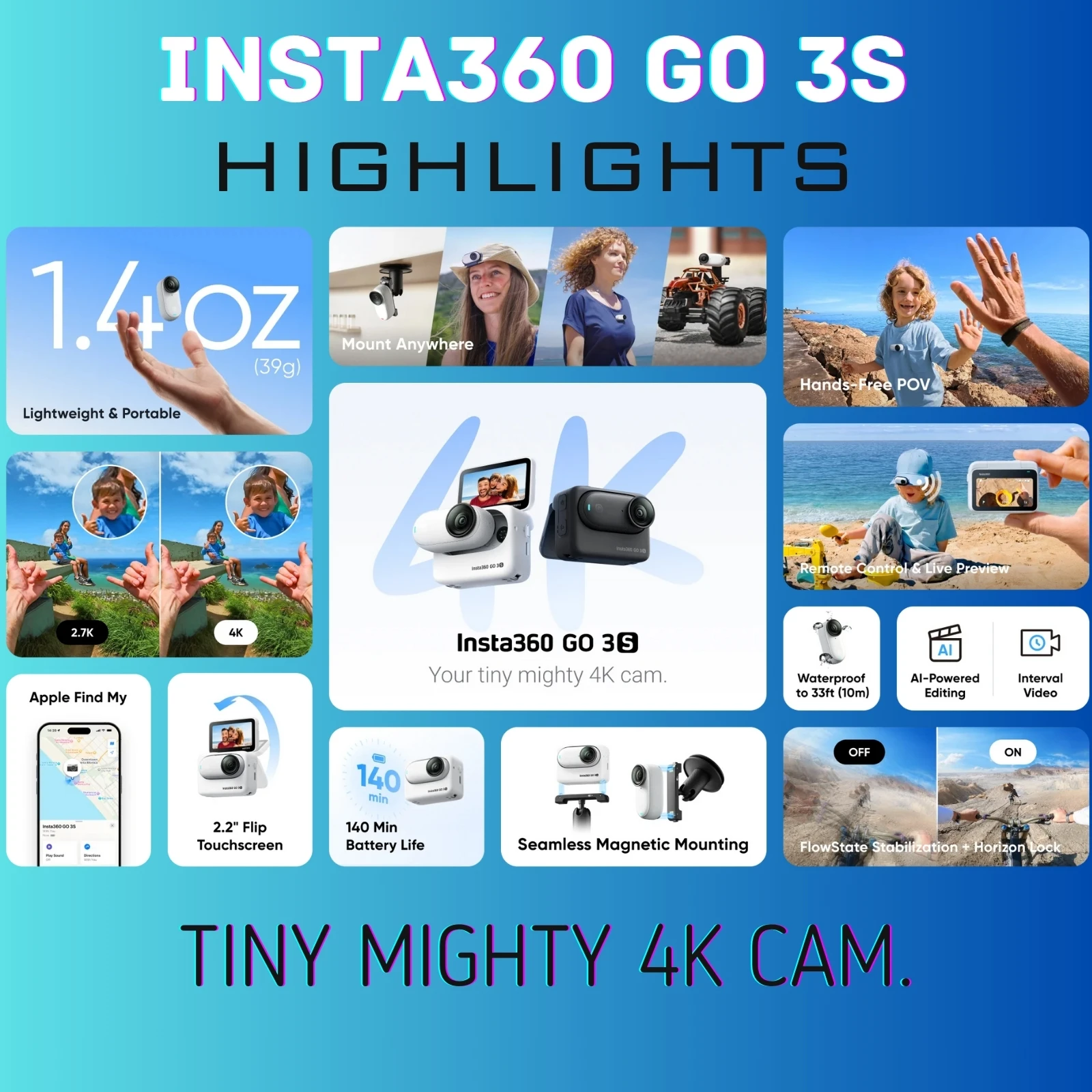 Consumer Devices For Insta360 X4 Peter X3 ONE X2 Ace Pro 2 Flow 2 Pro GO 3S Black White 64G 128G Original Insta 360 Cameras 3