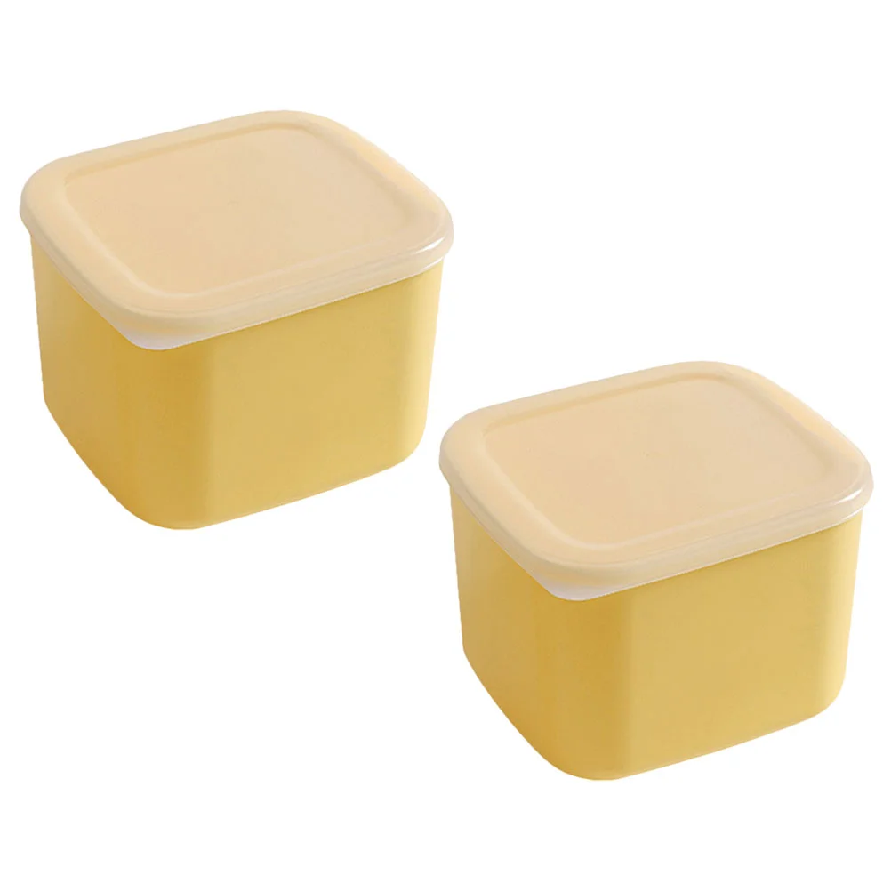 

2 Pcs Complementary Food Cheese Crisper Storage Container Mini Fridge Containers