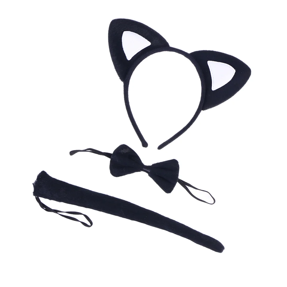 Set Fasce Orecchie Leopardo Per Cosplay - Con Coda E Papillon, Per Feste E Halloween - Foto 4