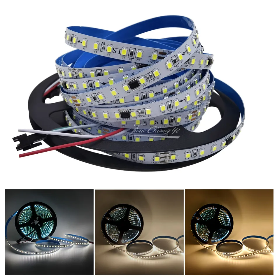 

DC24V WS2811 Chasing Light Running Water LED Strip 120Leds/m Backflow Marquee white warm white light Home Decor