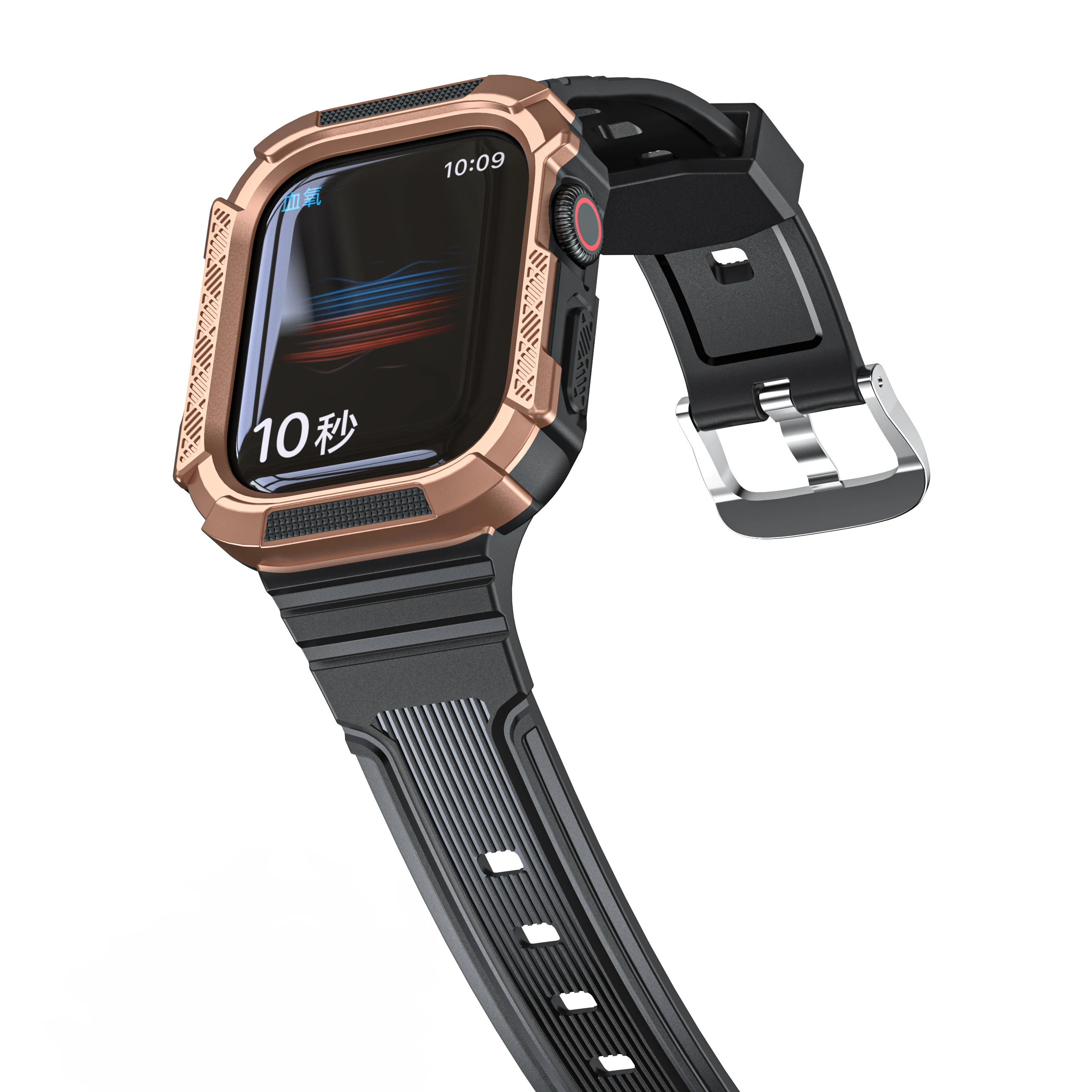 Silicone strap+case for Apple watch band 45mm 44mm 42mm 41mm 40mm 38mm bracelet watchband cover for iWatch Series 8 7 6 5 4 SE 3