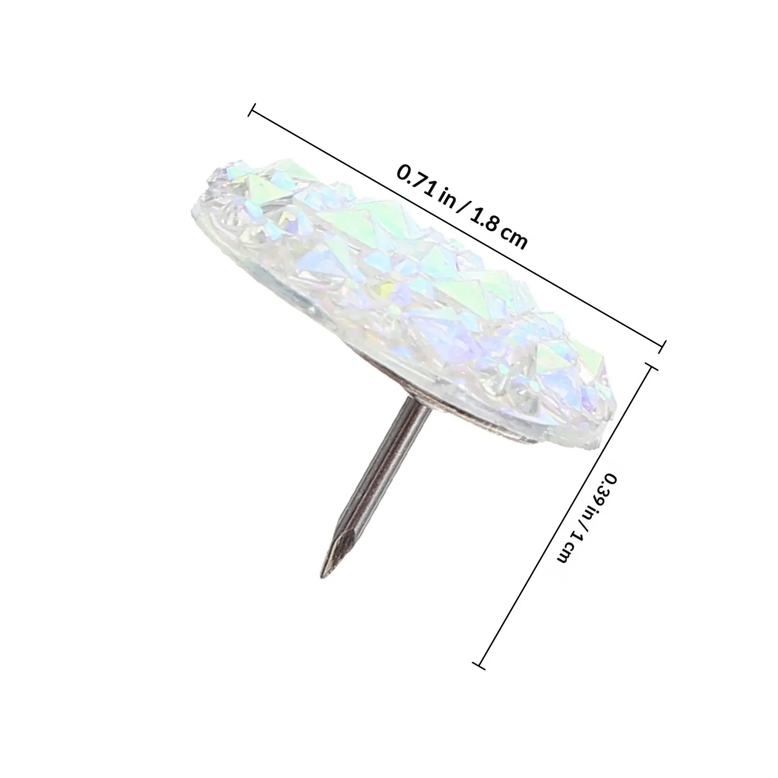 20Pcs 워터 드릴 푸시핀 라인스톤 압정 다기능 코르크 압정 장 사진 핀 사무실 메시지 보드 용품