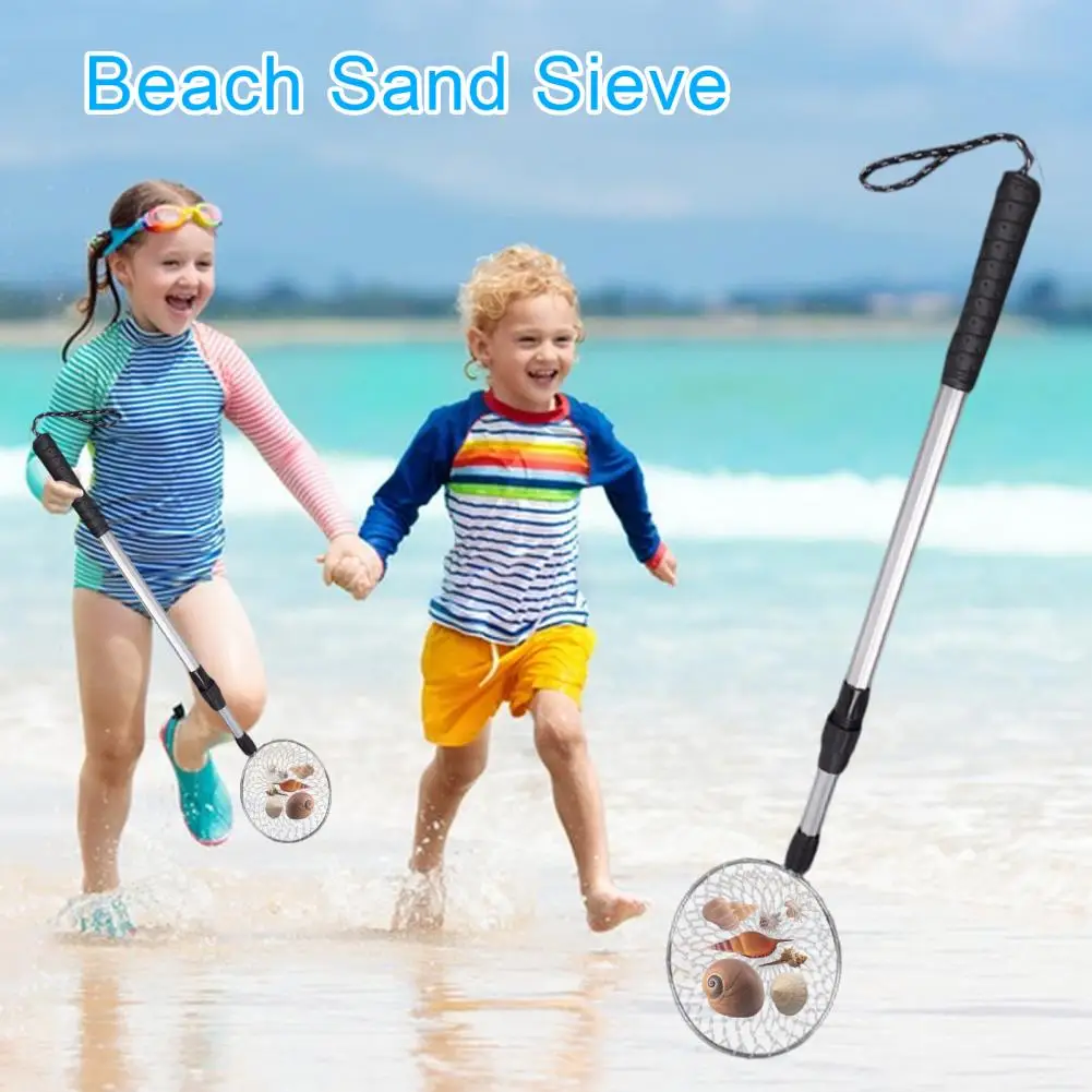 SandSifterBeachScoopTelescopingShovelForSeashellHuntingShark