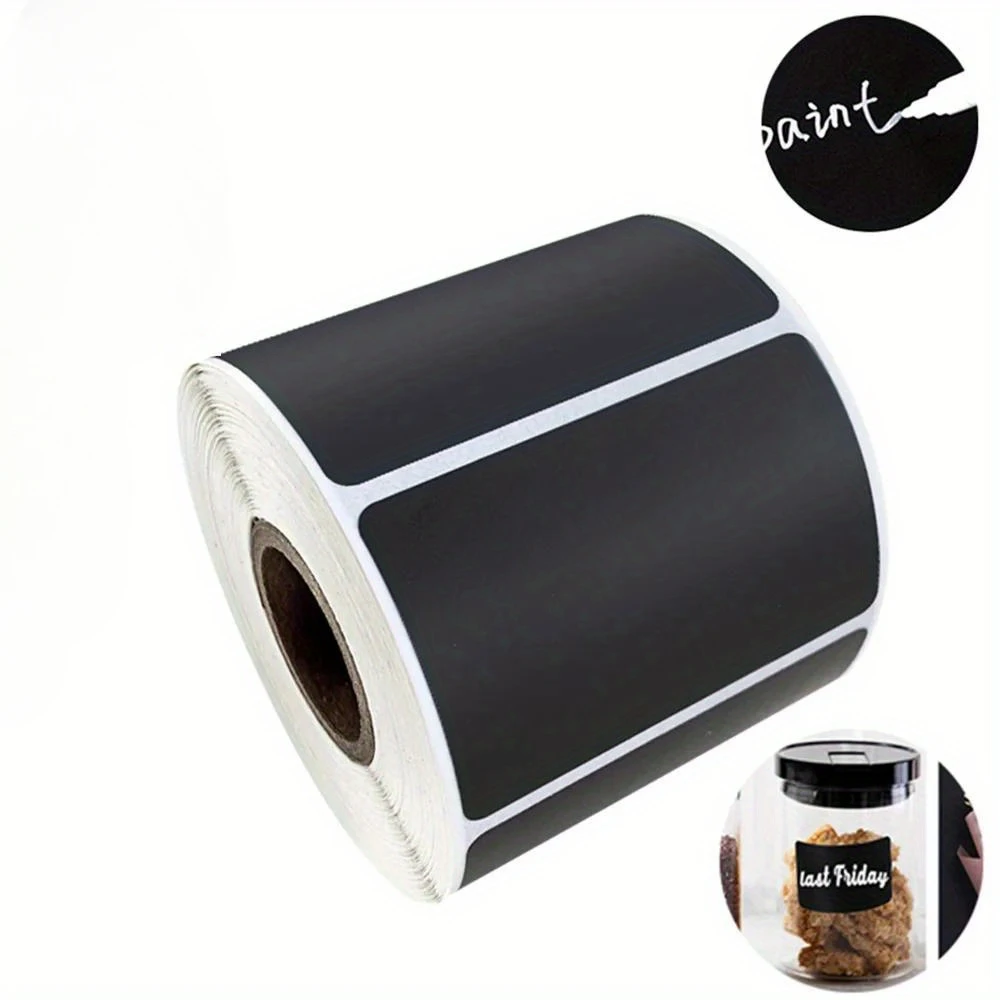 120pcs/roll Jars Labels Erasable Chalkboard Label Waterproof Sticker Craft Kitchen Blackboard Sticker Bottles Tag Marker Sticker