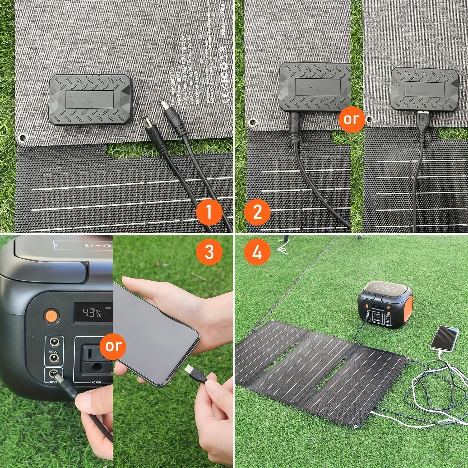 150W Portable Power Station with 30W Solar Panel,110V AC Outlets Solar Generator Power Bank For Camping Travel RV Home Emergency - Image 4