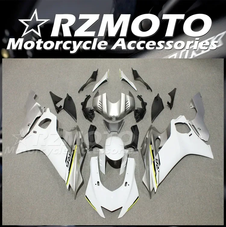 

4Gifts New ABS Motorcycle Fairings Kit Fit For YAMAHA YZF R6 2017 2018 2019 2020 2021 2022 2023 Bodywork Set Cool White Sliver