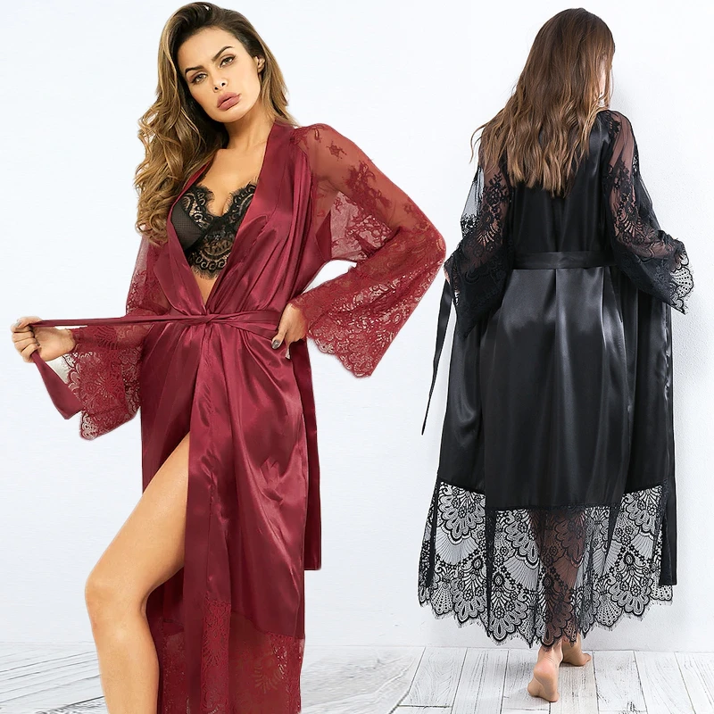 Women's Satin Wedding Kimono Bride Robe Sleepwear Bridesmaid Robes Pajamas Bathrobe Nightgown Spa Bridal Robes Dressing Gown
