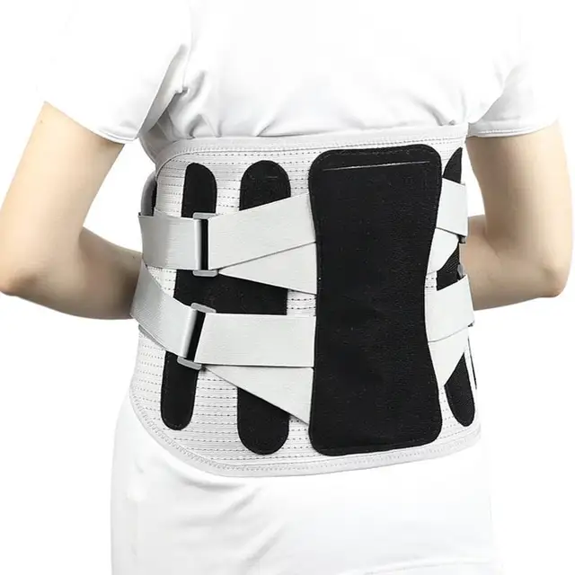 Lower Back Brace Women Men Lumbar Support Belt with 4 Support Stays