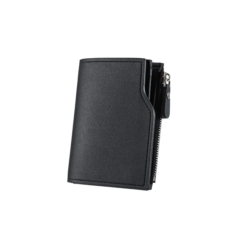 Men Wallet Short PU Leather Male Purse Black Coffee Credit Card Holders with Zipper Men Wallet Money Bag carteira masculina 지갑
