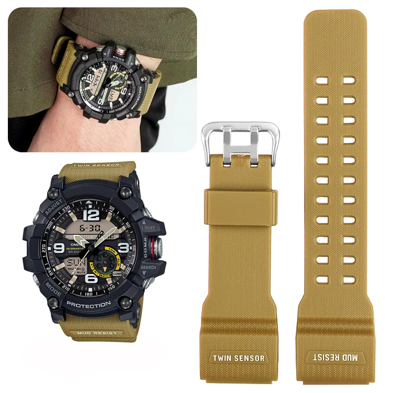 Cinturino In Silicone In Resina Per Casio G-Shock Little/Small Mud King Gg-1000 Gwg-100 Gsg-100 Cinturino Sportivo Impermeabile In Gomma