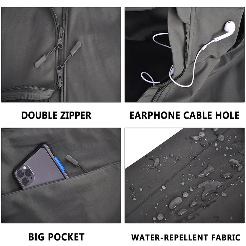 HAN WILD Lightweight Jacket Hiking Jacket Men Military Tactical Jackets Waterproof Breathable Jacket Cycling Army Co
