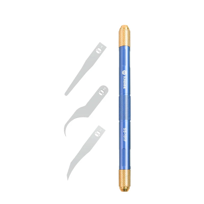 

Sunshine SS-101F Ultra-Thin And Extra-Hard Blade Set To Remove Glue And Disconnect Auxiliary Separation Lattice CPU Removal Tool