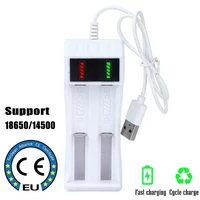 Smart LED Chargering 14500 /18650 Battery Charger Universal 2 Slot Li-ion Battery USB Charger for Rechargeable Batteries - Image 4