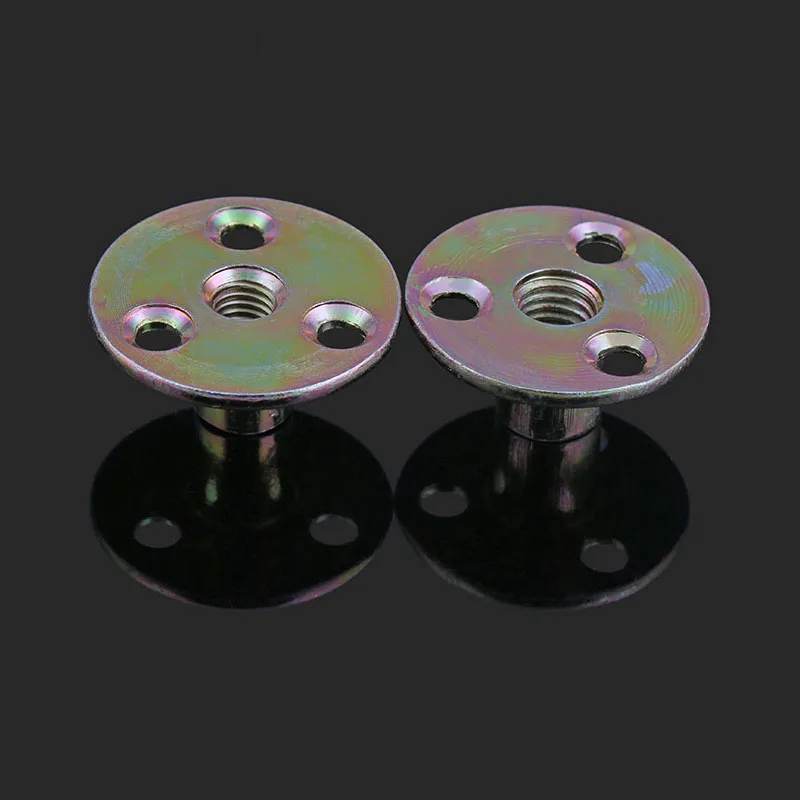 Lron Plate Nut Furniture Plywood On Lock Nut Sofa Foot Lock Galvanized Three-hole M6 M8 M10 2pcs locking nuts nylon lock nut rivet lock nuts