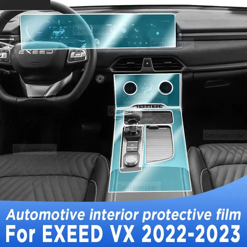 

For EXEED VX 2022-2023 Gearbox Panel Navigation Screen Automotive Interior TPU Protective Film Cover Anti-Scratch Sticker