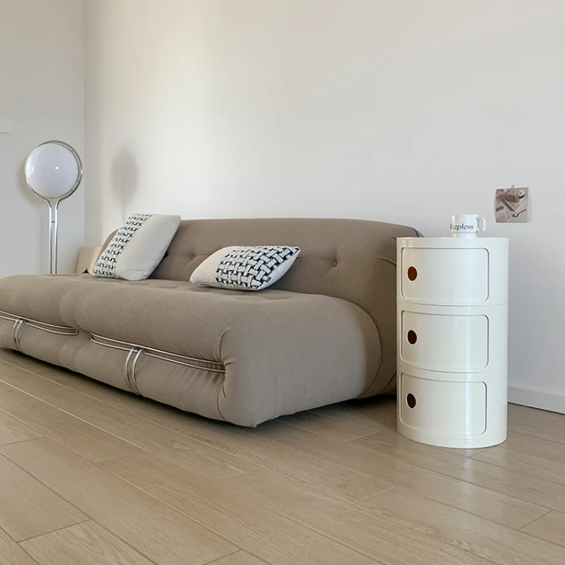 шкафы для спальни Nordic Bedside Table Plastic Creative Small Cabinet Modern Simple Circular Storage Side Cabinet Night Stand