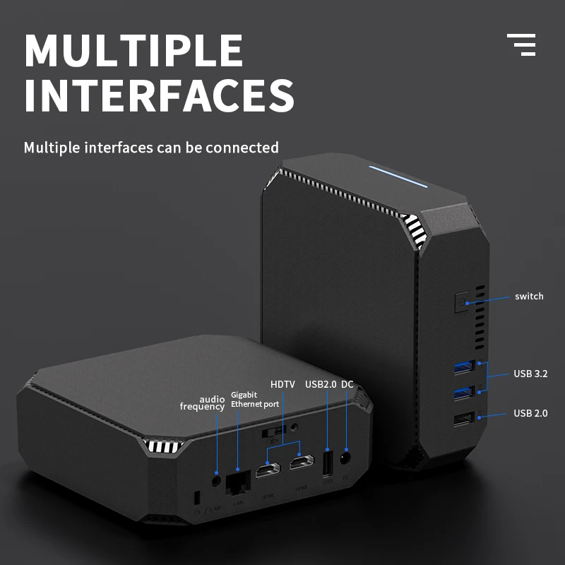FIREBAT AK2 PLUS Mini PC Gamer Intel N100 CPU Windows 11 Mini PC Gaming DDR4 16GB RAM 512GB SSD  WIFI5 BT4.2 US Warhouse Ship 5