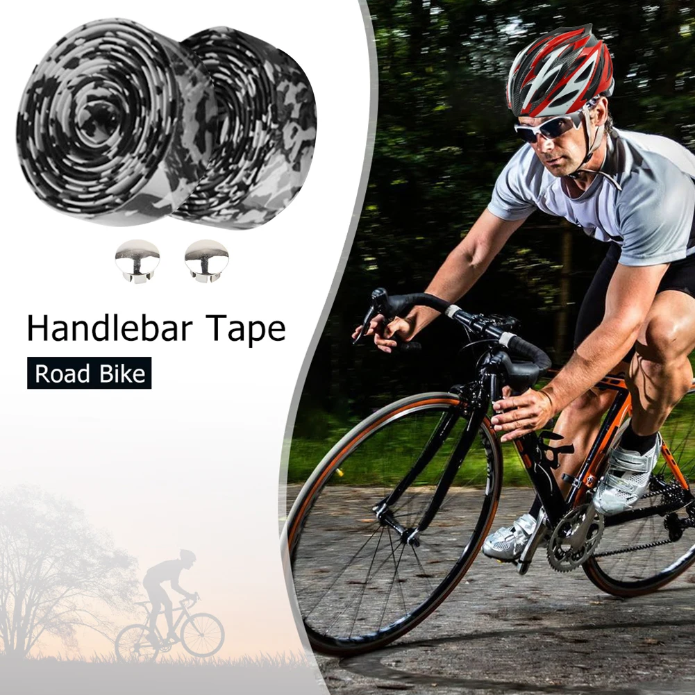 2pcs Bicycle Handlebar Tape Cycling MTB Road Bike Handle Non Slip Belt Coves