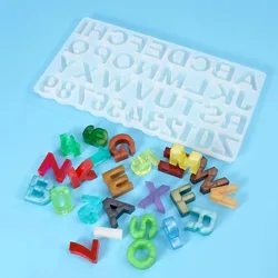 Home DIY Decor 1PC Crystal Epoxy Resin Silicone Mold Small/Large Alphabet Letter Number Casting Soft Multi-Purpose Baking Mould