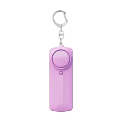 High - Decibel Personal Security Alarm Keychain - Portable Self - Defense Emergency Alert (Purple)