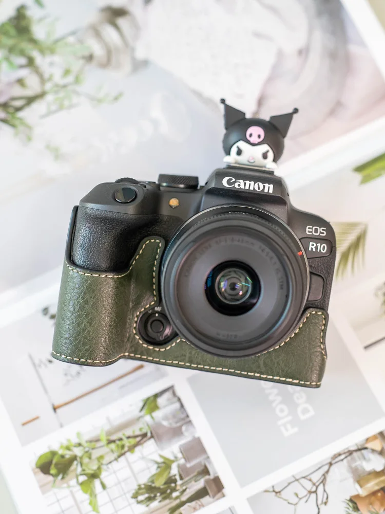 

Suitable for Canon R10 Camera Bag R7 Protective Shell R8 Litchi Pattern Pu Leather Case Micro Single Accessories