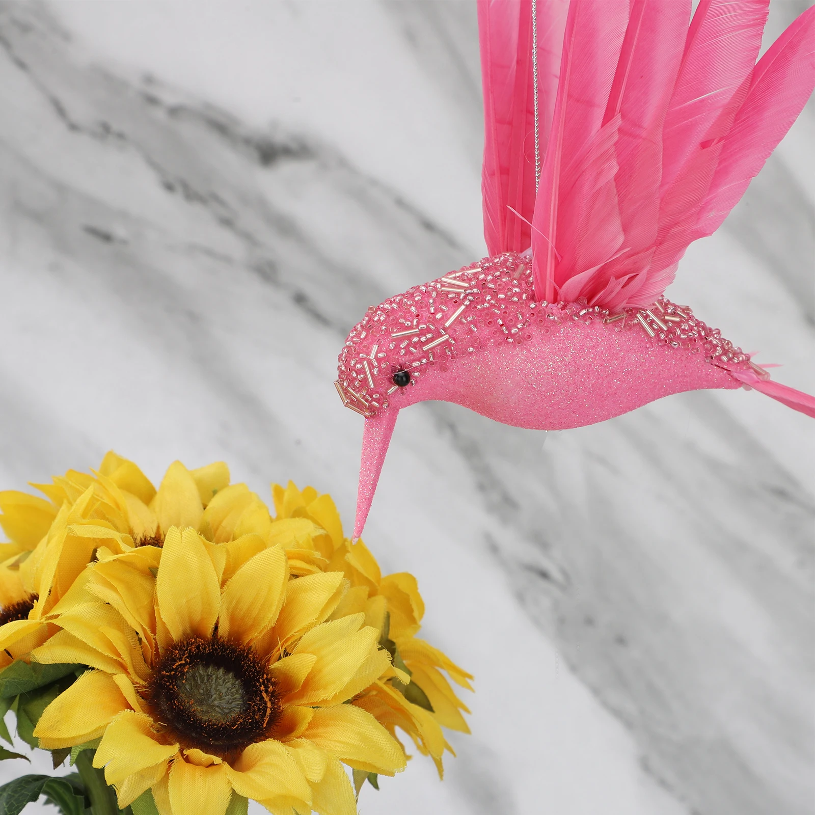Handmade Artificial Colorful Hummingbird Simulation Foam Pigeon Mode Home Decor Christmas Tree Pendant Handicraft Bird Ornaments
