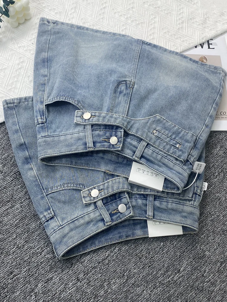 

Women's Denim Skirt Y2k Blue Mini Skirt Vintage Harajuku Streetwear 90s Girls High Waist A-Line Jean Skirt 2023 Summer Clothes