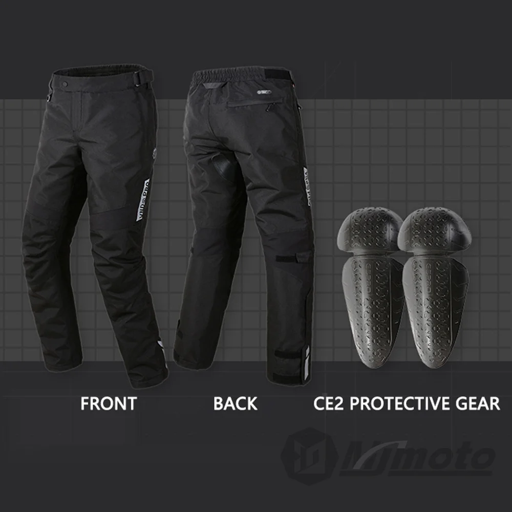 Motorcycle Pants Men's Motorcycle Pants for Winter Warm Thinsulate Cotton Quick Release Pants Motocross Racing Trousers with CE Protective Gear