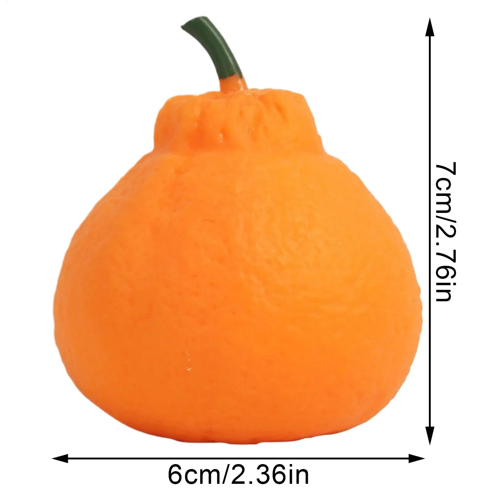 7X6X3cm 현실적인 오렌지 모양 스퀴즈 장난감, 부드럽게 풀어지는 과일 모양 피젯 토이, 어린이, 청소년, 사무실 파티 선물, 스트레스 해소, 가족 놀이용