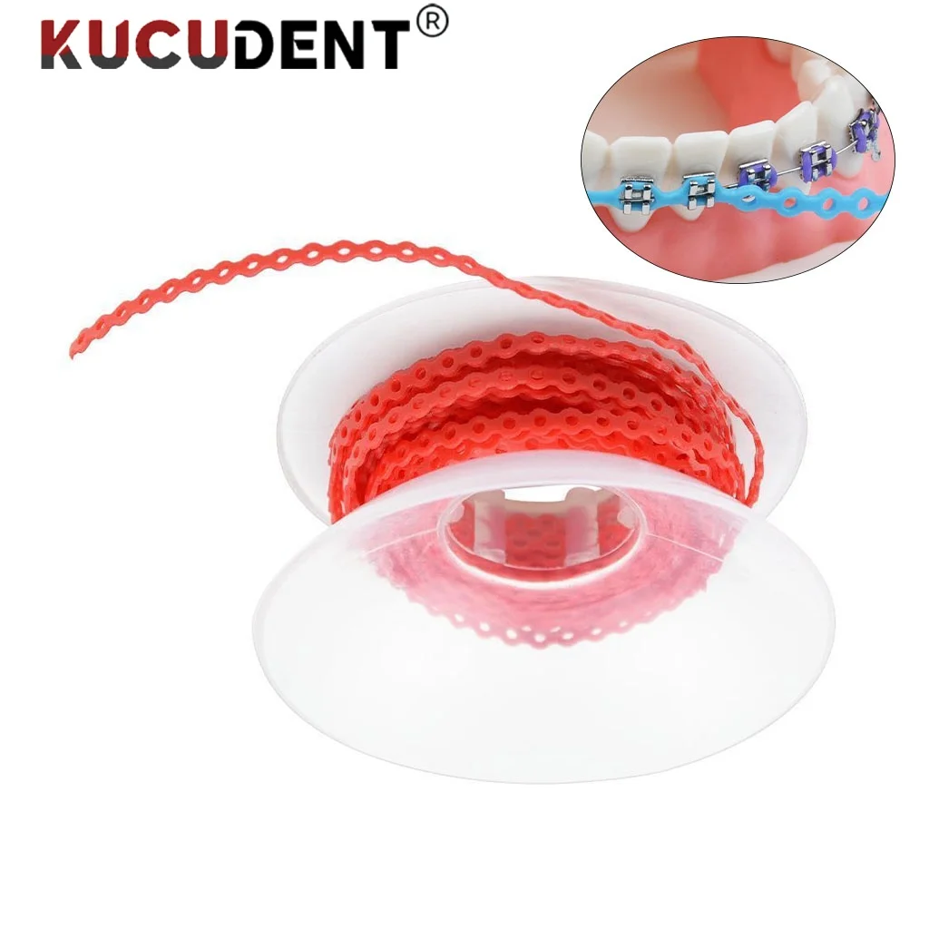 Ortodoncia Dental Ultra Elástica De Goma Para Cadenas De Alimentación Corto/Largo/Cierre (Cerrar, Negro