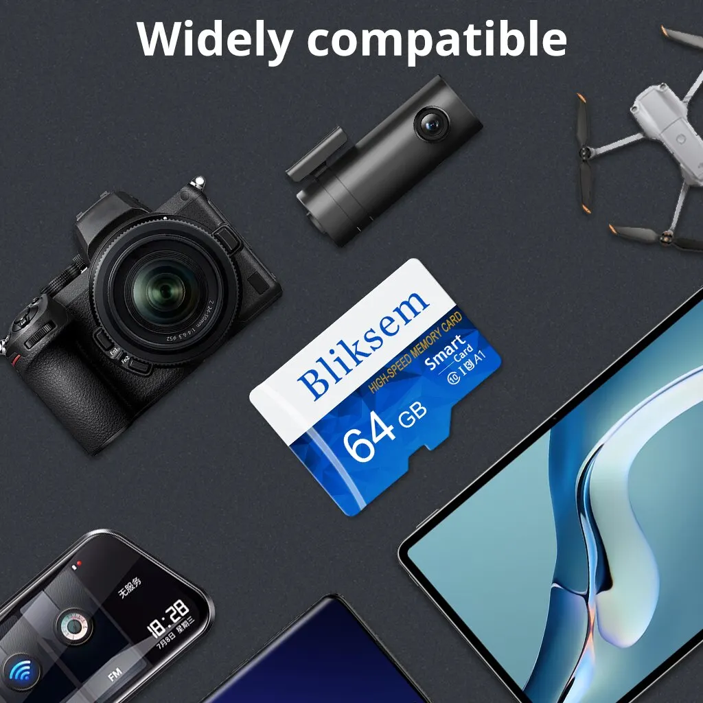 Bliksem 마이크로 SD 카드 메모리 카드, 클래스 10, 64GB, U3, 4K 고속 플래시 카드, TF 메카드, C10 A1