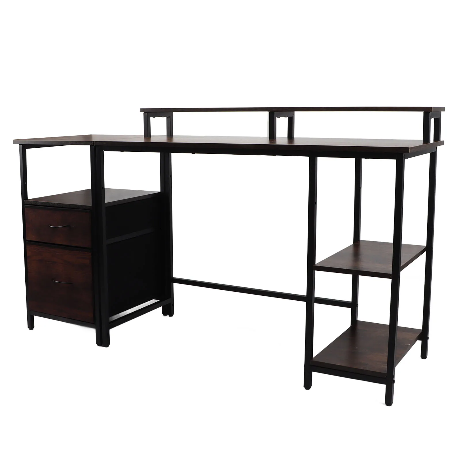 Home Office Computer Desk Industrial Computer Table Vintage Computer Desk with Raised Shelf for Home Office Computer Desk 3