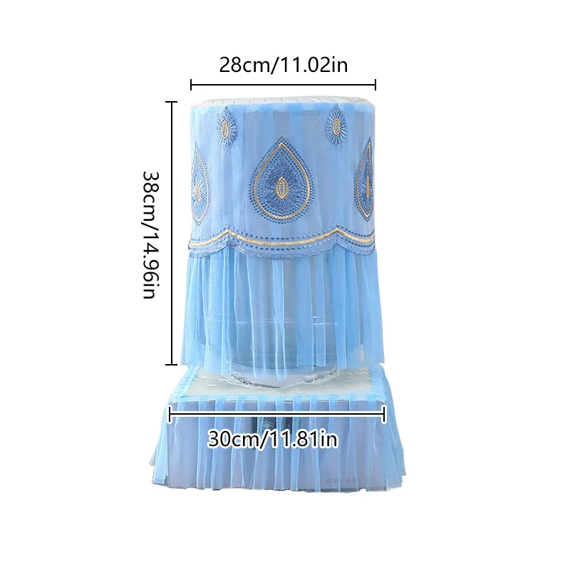 1 set Lace Embroidery Water Dispenser Cover Water Dispenser Bucket Sleeve Barrel Cover Household Dustproof Reusable Dust
