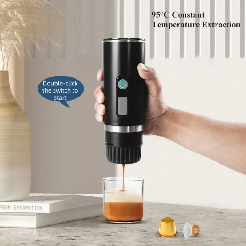 Multi-purpose Portable Capsule Coffee Machine Italian High-pressure Wireless Electric Accompanying Coffee Pot Outdoor Heated