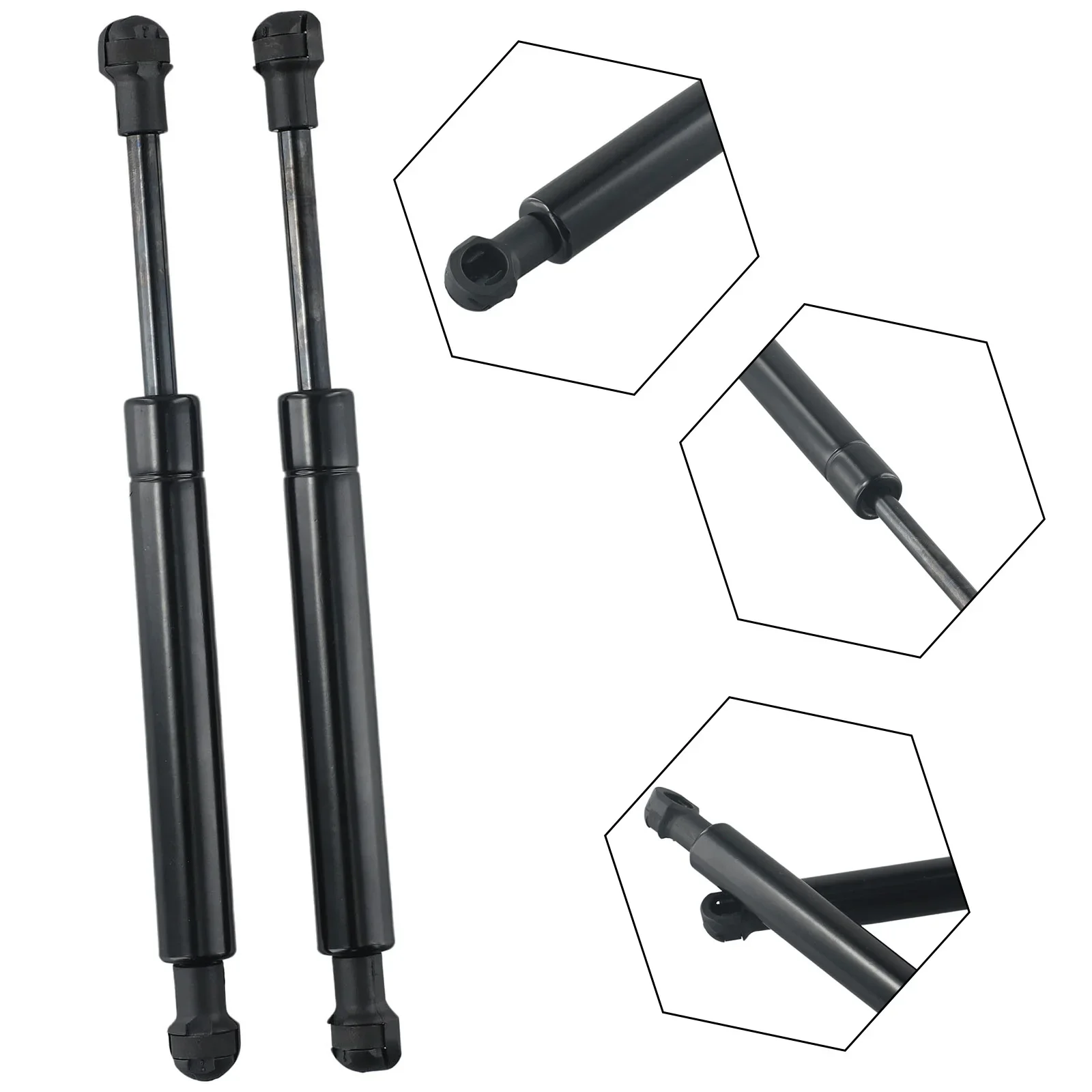 

Durable Practical Support Rod Front Hood Accessories Replacement Black Stainless Steel 1Pair Easy Installation