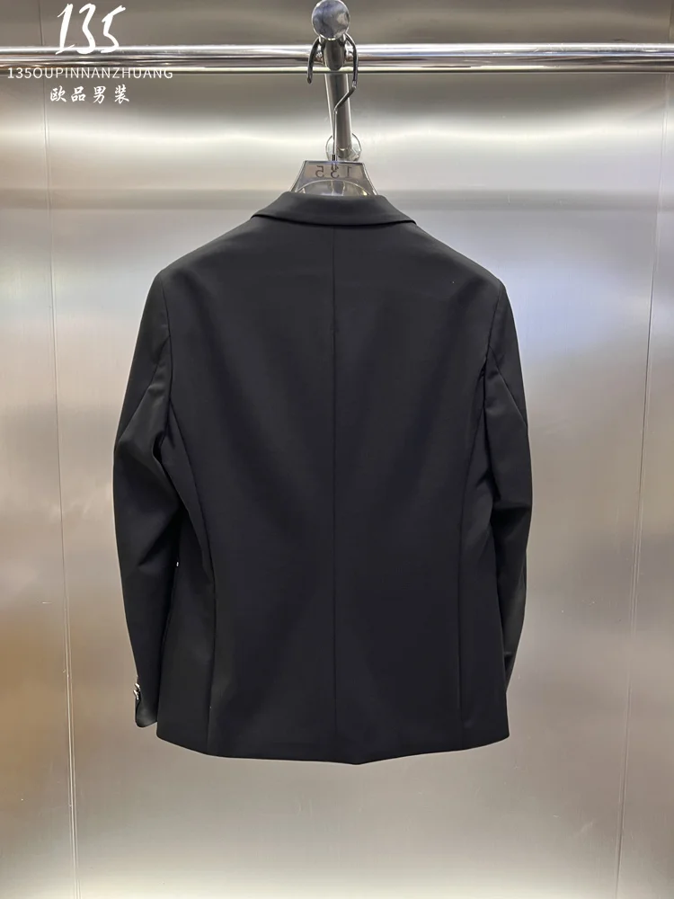 Fashionable Business Casual Suit Jacket Men's 2024 Spring New Zipper Slim Fit Patchwork All-match Long Sleeve Suit Coats