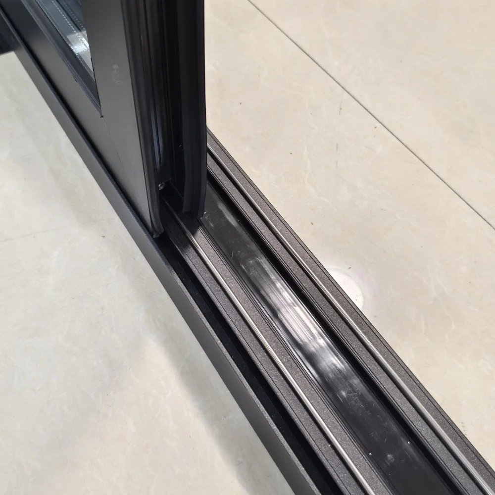 DN Exterior Doors for House Thermal Break Aluminum Doors Double Glazed Retractable Screen Patio Aluminum Frame Sliding Door