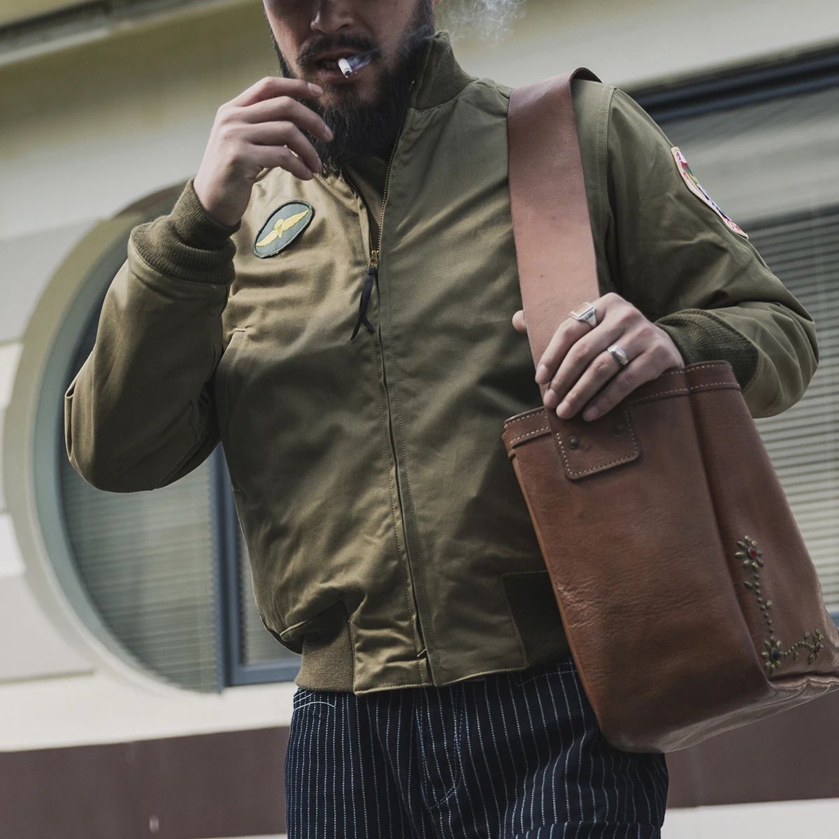 Bronson Taxi Driver Travis Bickle Tanker Jacket Winter Men's Military Coat Khaki 3