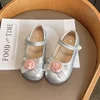 Fashion New Girls' Flat Shoes Spring Autumn Chic Children's Leather Shoes Sweet Elegant Princess Kids Party Shoes Soft Bottom 3