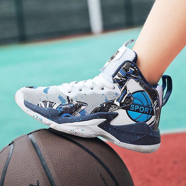Zapatillas de baloncesto antideslizantes para niños y niñas, zapatos de  tenis de entrenamiento de baloncesto, zapatillas deportivas de marca, talla  30-40 - AliExpress