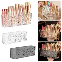 Water Ripple Acrylic Cosmetic Storage Box Makeup Brush Holder Organizer Lipstick Eyebrow Pencil Bathroom Storage Display Stand 1