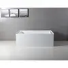 60" Alcove Tub with Drain Hole Glossy White Acrylic Finish 4