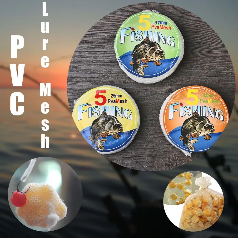 Fishing Lure Bag 5M PVA Diameter 25/37/44mm Water Dissolving Mesh Carp Coarse Fishing Accessories