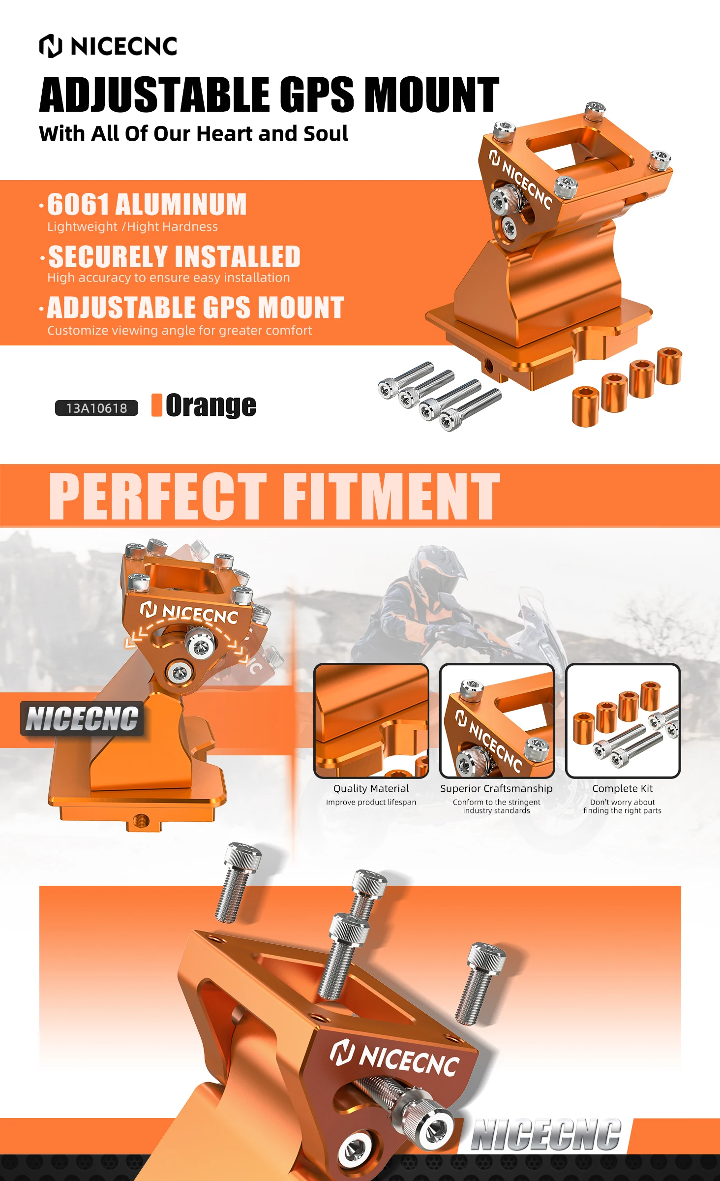 Für KTM 390 Adventure Motorrad GPS-Navigationshalter AMPS Halterung für KTM 790 890 Adventure/R/Rally Husqvarna Norden 901 – Detail 5