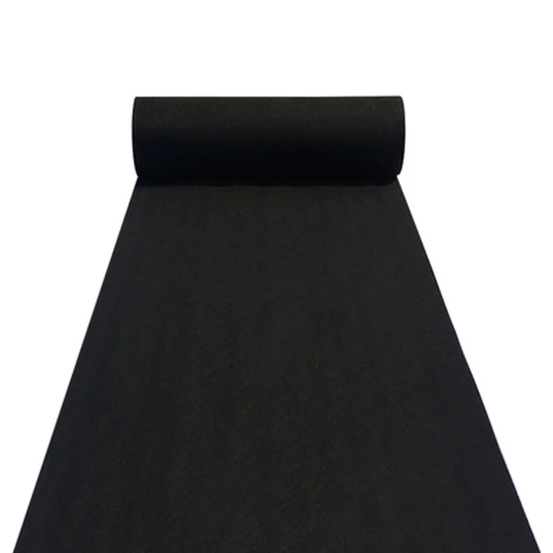 Classic Black Non-slip Carpet, Wedding Aisle Runner, Non-woven Fabric Decoration, Film Carpet, Funeral Event