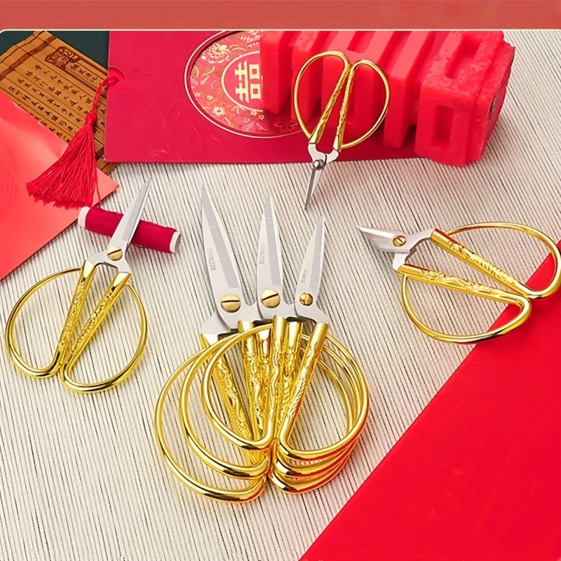 1pcs Stainless Steel Sewing Scissors Short Cutter Durable Vintage Household Needlework Embroidery Tailor