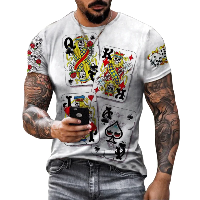 Uitgaan Subtropisch aanpassen Poker T shirt Speelkaarten Kleding Gokken Shirts 3D Afdrukken T shirt  Kleding Tops Mannen Grappige 3d T shirt| | - AliExpress