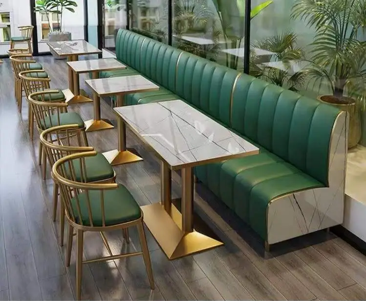 Cafeteria, sofa, dining hall, catering shop, stool, hamburger shop, dessert milk tea rock plate table and chair comb