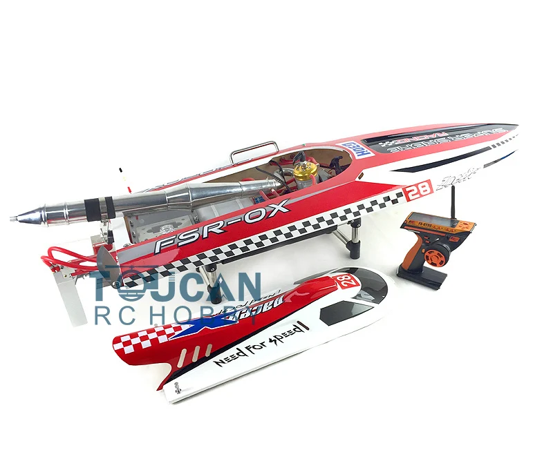 G30H 30CC Red Fiber Glass 70KM/H Gasoline Racing Toucan ARTR Remote Control  Boat W/ Radio System Toucan Model THZH0053-SMT8 3