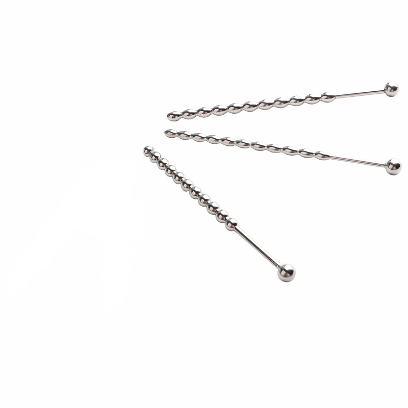 Gourd shape Metal Beads Penis Plug Stainless Steel Urethral Catheter Urethra Dilation Sounding Sex Toy Beaded Insert Rods penis sex toys